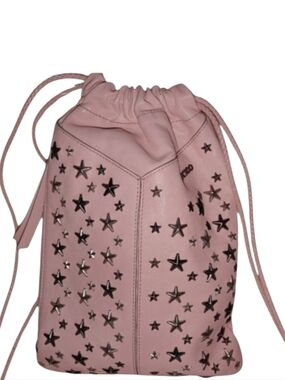 Jimmy Choo Kinchaku Drawstring Leather Bag